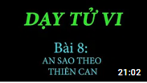 DẠY TỬ VI: Bài 8- AN SAO THEO THIÊN CAN